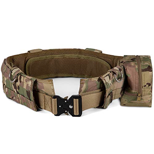 Battle Belt with Outer Molle Belt, Inner War Belt, and Carry Pouch - Fits 32