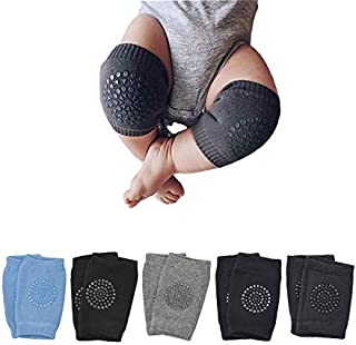 Baby Crawling Anti Slip Knee Pads, Unisex Baby Knee Protectors Toddler Leg Warmer Safety Walking Kneepads 5 Pairs