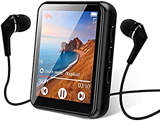 MP3 Player Bluetooth 5.0 Touch Screen Music Player 16GB Portable mp3 Player with Speakers high Fidelity Lossless Sound Quality mp3 FM Radio Recording e-Book 1.8 inch Screen MP3 Player Support (128GB)