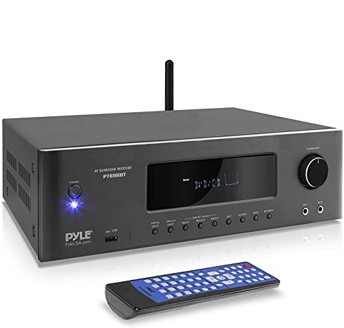 1000W Bluetooth Home Theater Receiver - 5.2-Ch Surround Sound Stereo Amplifier System with 4K Ultra HD, 3D Video & Blu-Ray Video Pass-Through Supports, MP3/USB/AM/FM Radio - Pyle PT696BT