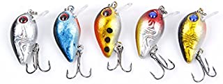 NUOMI Crankbait Fishing Lures Bass Hard Topwater Panfish/Crappie Lure Hooks Artificial Baits 5 Pieces Mini Fishing Tackle