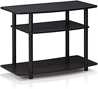 Furinno Turn-N-Tube No Tools 3-Tier TV Stands, Dark Walnut