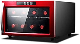 Wine Cooler Tx 8-Bottle Single-Zone in Red | Counter Top Wine Cellar | Quiet Operation Fridge | Touch Temperature Control | Stainless Steel Shelf