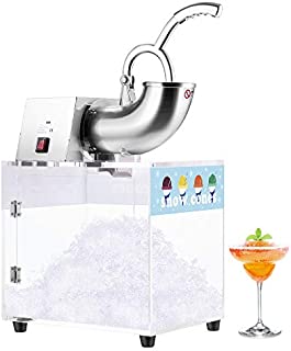 VIVOHOME Electric Dual Blades Commercial Ice Crusher Shaver 440lbs/hr Stainless Steel Snow Cone Maker Machine with Acrylic Box