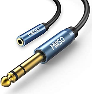 MillSO 1/4 to 3.5mm Headphone Adapter (10 Feet) TRS 6.35mm 1/4 Male to 3.5mm 1/8 Female Stereo Jack Audio Adapter for Amplifiers, Guitar Amp, Keyboard Piano, Home Theater, Headphones - 10 Feet/3M
