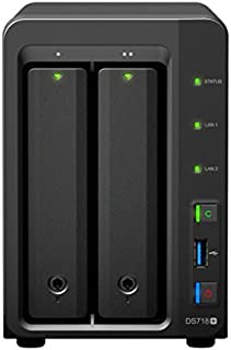 Synology DiskStation DS718+ NAS Server for Business with Intel Celeron CPU, 6GB Memory, 8TB HDD Storage, Synology DSM Operating System