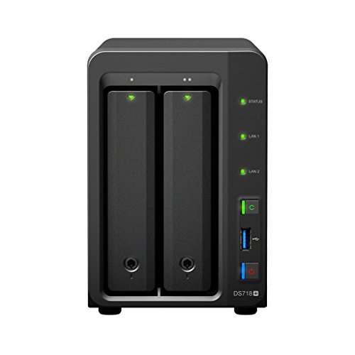 Synology DiskStation DS718+ NAS Server for Business with Intel Celeron CPU, 6GB Memory, 8TB HDD Storage, Synology DSM Operating System