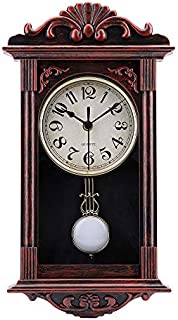 Pendulum Wall Clock Retro Quartz Decorative Battery Operated Wall Clock for Living Room, Office, Home Decor( 16 Inch , Bronze )