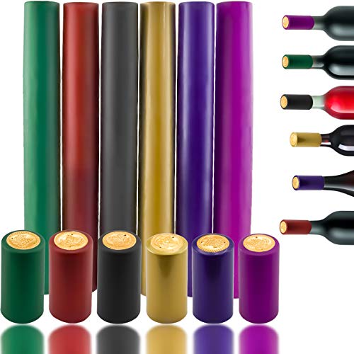 MotBach 240 Pcs Heat Shrink Caps, Wine Shrink Wrap Wine Bottle Shrink Caps Wine Bottle Tops for Wine Cellars And Home Use