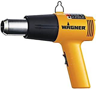 Wagner Spraytech 0503008 HT1000 Heat Gun, 2 Temp Settings 750F & 1000F, soften paint, caulking, adhesive, putty for removal, shrink wrap, bend plastic pipes, and loosen rusted nuts or bolts