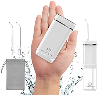 Water Flosser [Mini Cordless Portable] Oral Irrigator Water Teeth Cleaner pick, Telescopic Water Tank, 3 Modes & IPX7 Waterproof, Home & Travel Water Flossers For Teeth, Braces Bridges Care