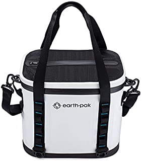 Earth Pak Heavy Duty Waterproof 20-Can Soft Cooler Bag for Camping, Sports, Fishing, Kayaking, Beach Trips - Mesh Tote Insert Included