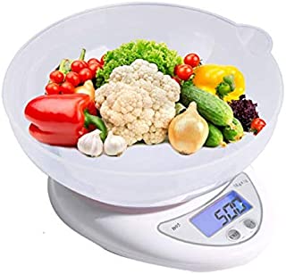 GIFZES Digital Food Scale, Food Scale with Bowl, Digital Kitchen Weight for Cooking, Baking and Dieting, Backlit Display Auto Off Multifunctional Function