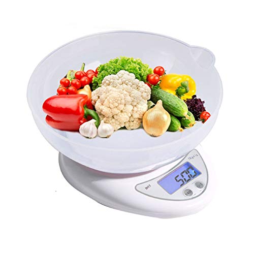 GIFZES Digital Food Scale, Food Scale with Bowl, Digital Kitchen Weight for Cooking, Baking and Dieting, Backlit Display Auto Off Multifunctional Function