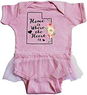 inktastic Utah Home is Where The Heart Infant Tutu Bodysuit 24 Months Pink 39115