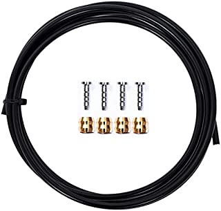 YBEKI Bicycle Brake Hose and Brass Connection Insert Kit, 2500mm Bike Hydraulic Disc Brake Hose Kit for Shimano BH59 BH90 Avid Sram Magura (Black BH90)