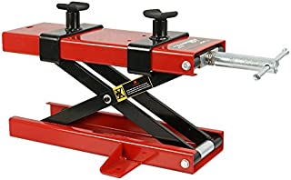 Smartxchoices Red/Black Motorcycle Jack Lift Stand 110 lbs Scissor Lift Jack ATV Motorcycle Dirt Bike Scooter Crank Stand (1100 lbs)