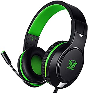 Karvipark H-10 Gaming Headset for Xbox One/PS4/PS5/PC/Nintendo Switch|Noise Cancelling,Bass Surround Sound,Over Ear,3.5mm Stereo Wired Headphones with Mic for Clear Chat