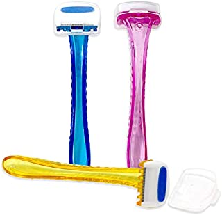 Spa Savvy Small Bikini Razors 3 Pack, Bikini Line Trimmer, Sharp Blades, Trim with Precision, Razor for Women