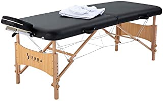 Sierra Comfort All Inclusive Portable Massage Table, Black