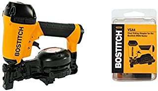 BOSTITCH Coil Roofing Nailer, 1-3/4-Inch to 1-3/4-Inch (RN46) & VSA4 Vinyl Siding Adaptor Kit