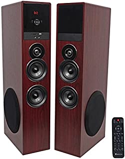 Rockville TM80C Cherry Powered Home Theater Tower Speakers 8