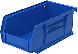 Akro-Mils 30220 AkroBins Plastic Storage Bin Hanging Stacking Containers, (7-Inch x 4-Inch x 3-Inch), Blue, (24-Pack)