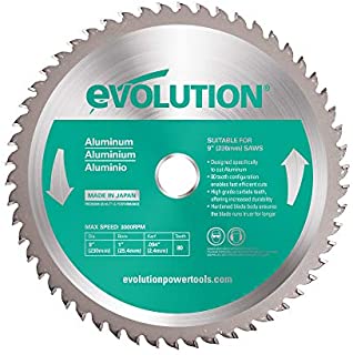 Evolution Power Tools 230BLADEAL Aluminum Cutting Saw Blade, 9-Inch x 80-Tooth