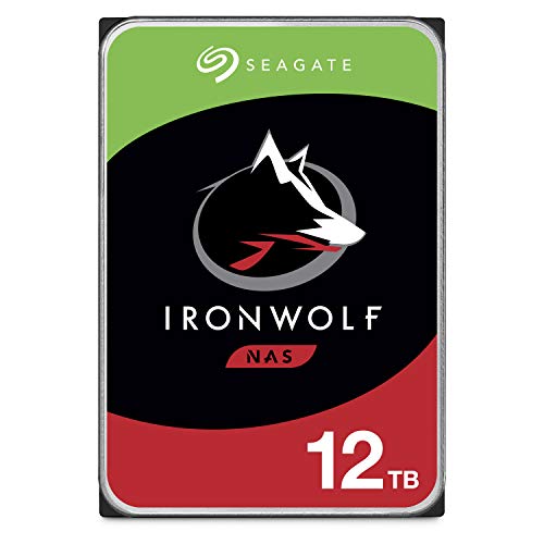 Seagate IronWolf 12TB NAS Internal Hard Drive HDD  CMR 3.5 Inch SATA 6Gb/s 7200 RPM 256MB Cache for RAID Network Attached Storage  Frustration Free Packaging (ST12000VN0008)