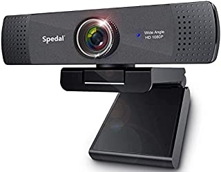 1080P FHD Streaming Webcam, Spedal Streamcam with Stereo Microphone, Xbox Twitch YouTube Skype OBS Compatible USB Desktop Laptop PC Camera for Widescreen Video Calling and Recording