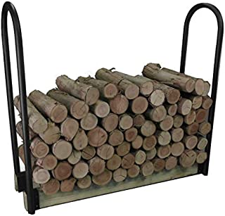 Firewood Log Rack Adjustable Bracket Kit, Fireplace Wood Storage Holder,Black Powder,Coated Steel, Outdoor and Indoor