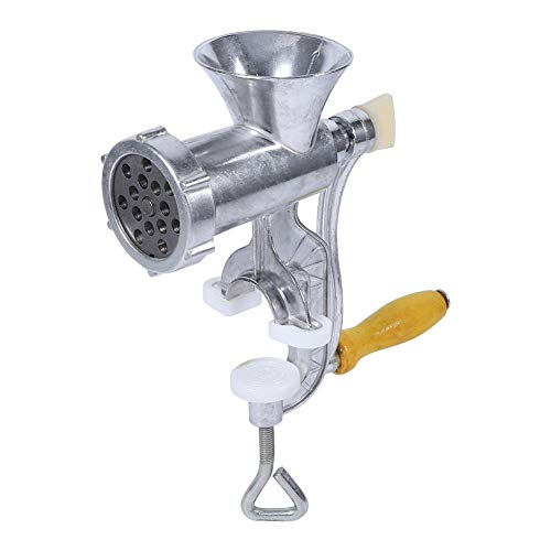 Manual Meat Grinder, Aluminum Alloy Sausage Stuffer Beef Mincer with Tabletop Clamp for Home Kitchen Use