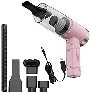 BOOM Car Vacuum Cordless with 120W High Power, Mini Vacuum Cleaner Handheld Powered with Li-Ion Battery Rechargeable Quick Charge Tech, for Home and Car Cleaning,Pink