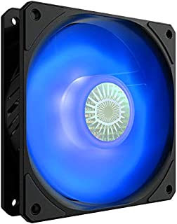 Cooler Master SickleFlow 120 V2 Blue Led 120mm Square Frame Fan with Air Balance Curve Blade Design, Sealed Bearing, PWM Control for Co, Sealed Bearing, PWM Control for Computer Case & Liquid Radiator