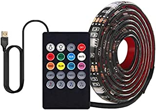 LED Strip Lights, RGB Color Changing Light Strip Kit with Remote for TV Decoration, Bright 5050 LEDs, Cutting Design, Easy Installation (3M)