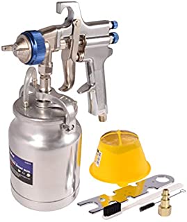 Dynastus 33 oz Siphon Feed Spray Gun - 2.5mm Nozzle for Spraying Oil-Based or Latex Paints, with Filtering and Cleaning Kits