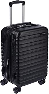 Amazon Basics Hardside Carry-On Spinner Suitcase Luggage - Expandable with Wheels - 21 Inch, Black