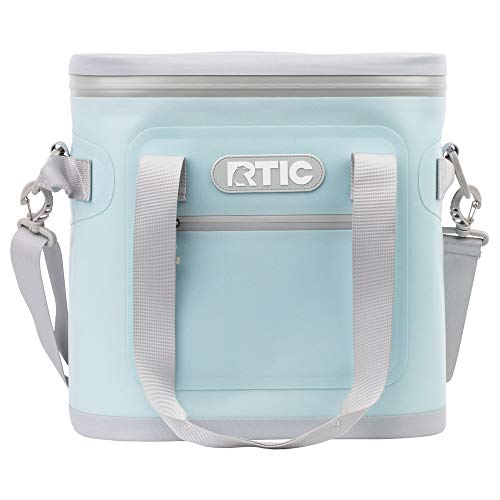 RTIC Soft Cooler 20, Sky Blue, Insulated Bag, Leak Proof Zipper, Keeps Ice Cold for Days