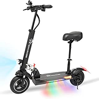 EverCross Electric Scooter, Electric Scooter for Adults with 800W Motor, Up to 28MPH & 25 Miles, Scooter for Adults with Dual Braking System, Folding Electric Scooter Offroad with 10'' Pneumatic Tires