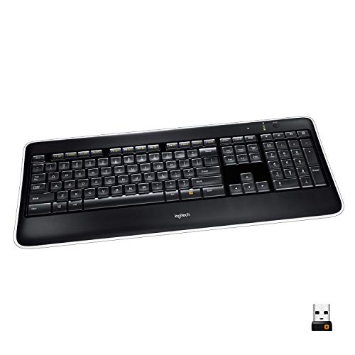 Logitech K800 Wireless Illuminated Keyboard  Backlit Keyboard, Fast-Charging, Dropout-Free 2.4GHz Connection