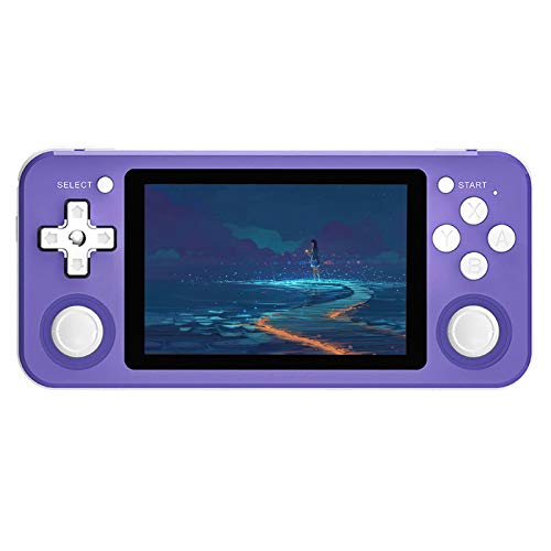 Handheld Game Console, RG351P Retro Game Console Open Source System RK3326 Chip, Free with 64G TF Card and 2500 Classic Game Video Game Console 3.5 Inch IPS Screen Built-in 3500mAh Battery