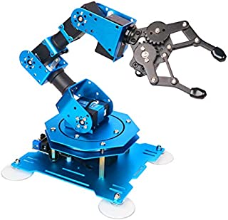 xArm 1S Robotic Arm 6DOF Full Metal Programmable Arm with Feedback of Servo Parameter, Wireless/Wired Mouse Control, Mobile Phone Programming