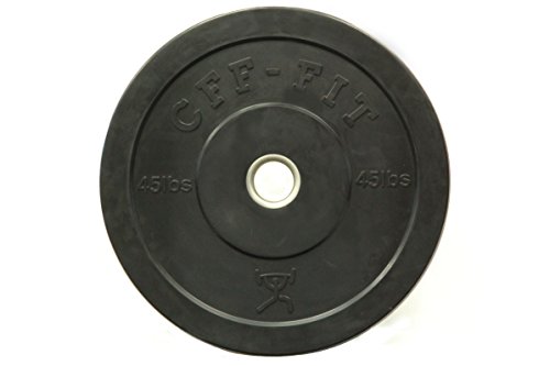 CFF Rubber Bumper Plates, Black, 15 lb