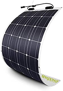 Newpowa 100W 100 Watt Semi-Flex Solar Panel 12 Volt Flexible Extremely ETFE Monocrystalline Ultra Lightweight Module RV Marine