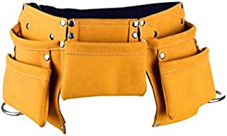 Kids Tool Belt, Child's Tool Apron, Candy Pouch For Costumes Dress Up Role Play (Yellow)