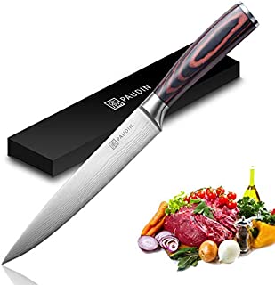 Slicing Carving Knife - PAUDIN Razor Sharp Sashimi Knife, 8 Inch Nonstick Sushi Knife, High Carbon Stainless Steel Kitchen Knife with Ergonomic Handle