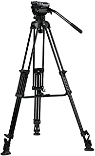 Ikan 3 Section Lightweight Aluminum Video Tripod Kit w/GH04 Fluid Pan/Tilt Head, Maximum Height 65