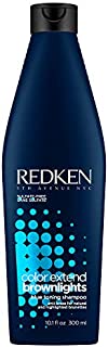 Redken Color Extend Brownlights Blue Toning Shampoo | For Natural & Color-Treated Brunettes | Neutralizes Brass In Brown Hair | Sulfate-Free | 10.1 Fl Oz