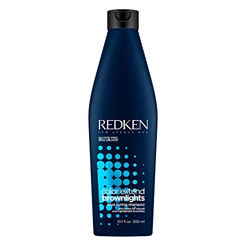 Redken Color Extend Brownlights Blue Toning Shampoo | For Natural & Color-Treated Brunettes | Neutralizes Brass In Brown Hair | Sulfate-Free | 10.1 Fl Oz