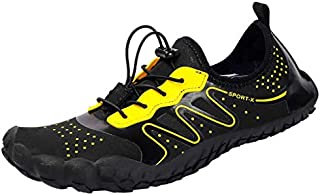 HULKAY Upgrade Water Sports Shoes for Women Men Quick Dry Aqua Socks Swim Barefoot Beach Swim Drawstring Shoes(Black 2,mens/US:10.5/CN:46)